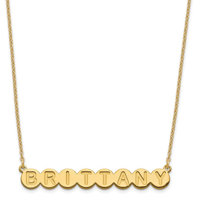 Sterling Silver/Gold-plated 8 Letter Bubble Necklace