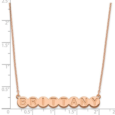Sterling Silver/Rose-plated 8 Letter Bubble Necklace