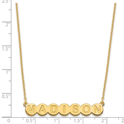 Sterling Silver/Gold-plated 7 Letter Bubble Necklace