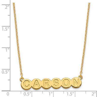Sterling Silver/Gold-plated 6 Letter Bubble Necklace