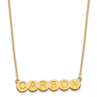 Sterling Silver/Gold-plated 6 Letter Bubble Necklace
