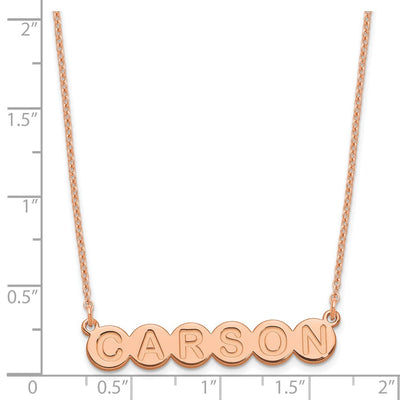 Sterling Silver/Rose-plated 6 Letter Bubble Necklace