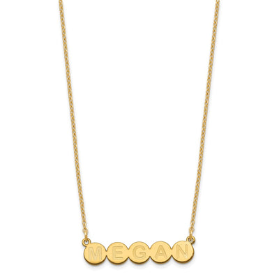Sterling Silver/Gold-plated 5 Letter Bubble Necklace