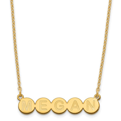Sterling Silver/Gold-plated 5 Letter Bubble Necklace