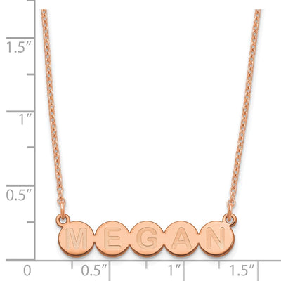 Sterling Silver/Rose-plated 5 Letter Bubble Necklace