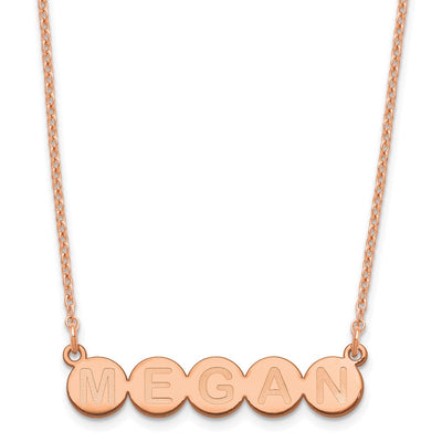 Sterling Silver/Rose-plated 5 Letter Bubble Necklace