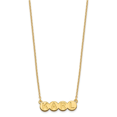 Sterling Silver/Gold-plated 4 Letter Bubble Necklace