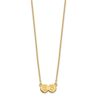 Sterling Silver/Gold-plated 2 Letter Bubble Necklace