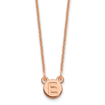 14K Rose Gold 1 Letter Bubble Necklace