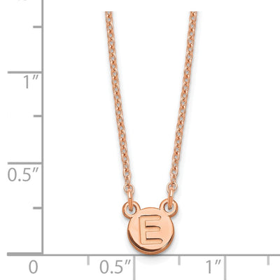 Sterling Silver/Rose-plated 1 Letter Bubble Necklace