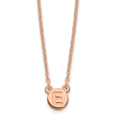 Sterling Silver/Rose-plated 1 Letter Bubble Necklace
