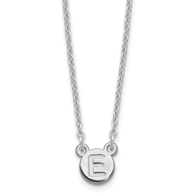 Sterling Silver/Rhodium-plated 1 Letter Bubble Necklace