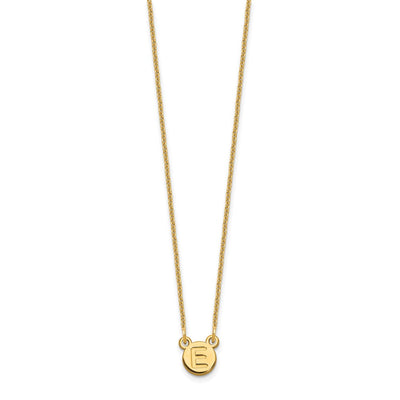 14K Yellow Gold 1 Letter Bubble Necklace