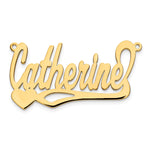 10k Yellow Gold Polished Heart Name Plate view 19