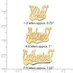 10k Yellow Gold Polished Heart Name Plate view 20