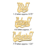 10k Yellow Gold Polished Heart Name Plate view 16