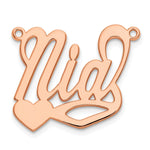 10k Yellow Gold Polished Heart Name Plate view 12