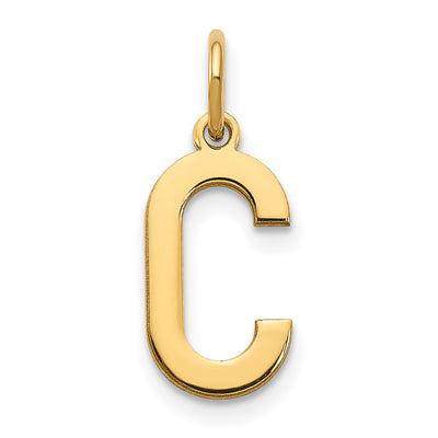 14ky Letter Initial Pendant, 15.15 x 7.5mm