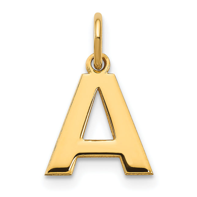 14ky Letter Initial Pendant, 12.27 x 11mm