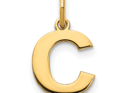 14ky Letter Initial Pendant (Wide)