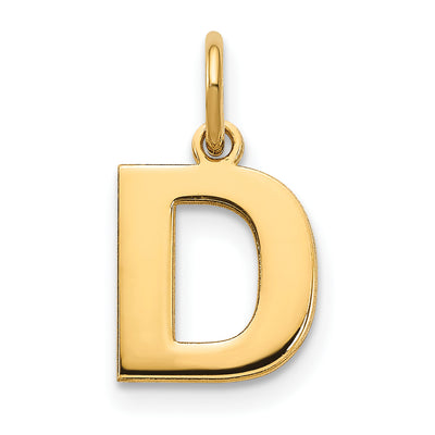 14ky Letter Initial Pendant, 12.27 x 11mm