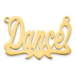 14k White Gold Polished Heat Name Plate view 13