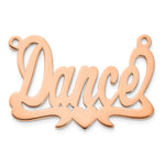 14k White Gold Polished Heat Name Plate view 18