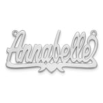 14k White Gold Polished Heat Name Plate view 4