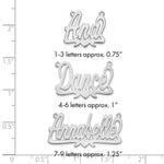 14k White Gold Polished Heat Name Plate view 5