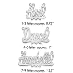 14k White Gold Polished Heat Name Plate view 1