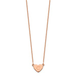 14K Rose Gold Initial Heart Necklace view