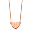 14K Rose Gold Initial Heart Necklace