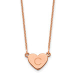 14K Rose Gold Initial Heart Necklace view