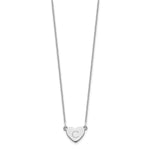 14K White Gold Initial Heart Necklace view