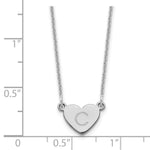 14K White Gold Initial Heart Necklace view