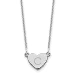 14K White Gold Initial Heart Necklace view