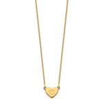 14K Yellow Gold Initial Heart Necklace view