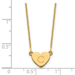 14K Yellow Gold Initial Heart Necklace view