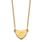 14K Yellow Gold Initial Heart Necklace view