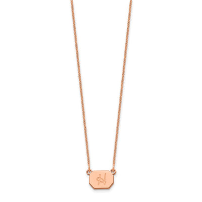 14K Rose Gold Initial Necklace