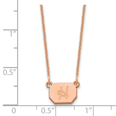 14K Rose Gold Initial Necklace