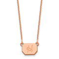 14K Rose Gold Initial Necklace