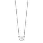 14K White Gold Initial Necklace view