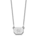 14K White Gold Initial Necklace