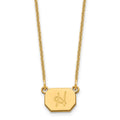 14K Yellow Gold Initial Octagon Necklace