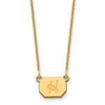 14K Yellow Gold Initial Octagon Necklace view
