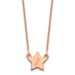 14K Rose Gold Initial Star Necklace view