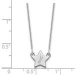 14K White Gold Initial Star Necklace view