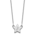 14K White Gold Initial Star Necklace