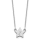 14K White Gold Initial Star Necklace